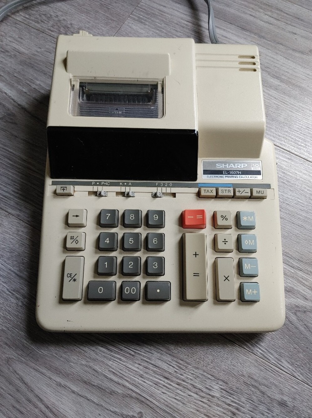 EL-1607H Portable Printing Calculator - Cream
